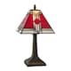 image 3 of Set of 2 Avon - Tiffany Coloured Glass 39cm Table Lamps