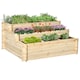 image 1 of Outsunny 3 Tier Raised Garden Bed Planter Box with 9 Grids & Non-woven