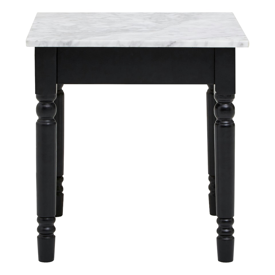 image 1 of Interiors By Premier Elegant Side Table, Marble Top Small Table By Couch For Livingroom, Carved Legs Bedside Table For Bedroom