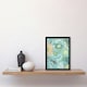 image 2 of Abstract Under Water Sea Drawing Sea Life Ocean Black Framed Wall Art Print A4