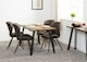 image 8 of Quebec Wave Edge Dining Table Brown | Oak Effect