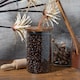 image 6 of Argon Tableware Glass Storage Jars - Leather Loop Lid - 1 Litre - Modern Round Scandi Organisation Container Glass Jar - Set of 3