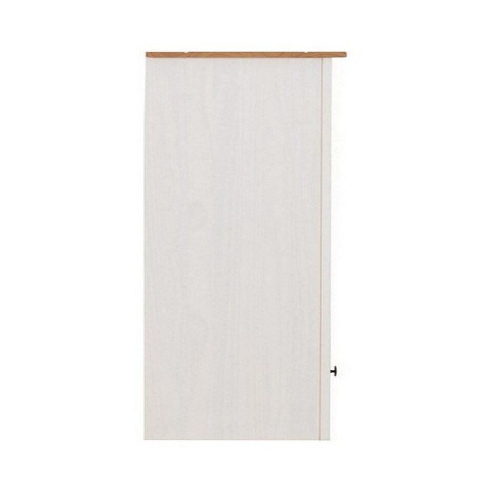 image 1 of Panama 1 Drawer Bookcase - L35 x W80 x H110.5 cm - White/Natural Wax | White