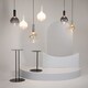 image 3 of Nebula Modern 20cm Globe Pendant Ceiling Light Black 3000K 400lm Smoky Shade