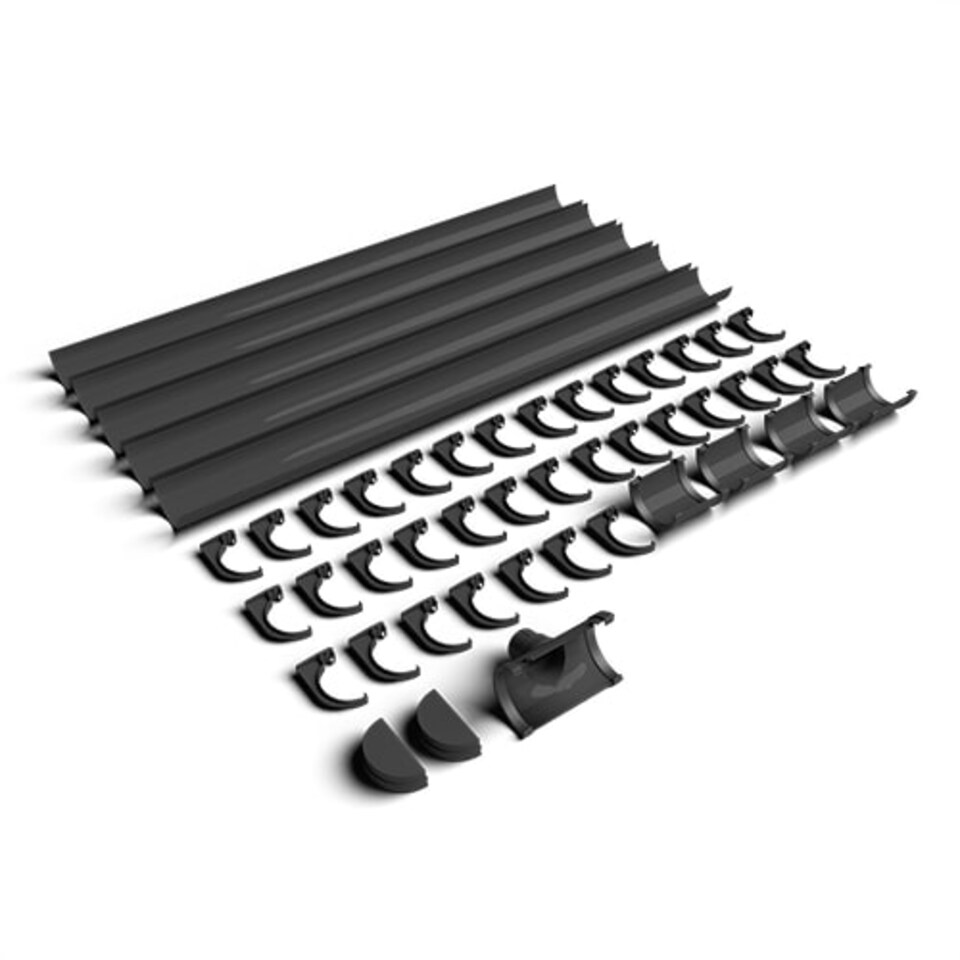 image 1 of FloPlast 20m 170mm XtraFlo Industrial Gutter Kit - Black