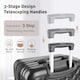 image 3 of Alivio Set of 4 Piece Luggage Set, Lightweight Hard Shell ABS Suitcase (Black) Black | Large