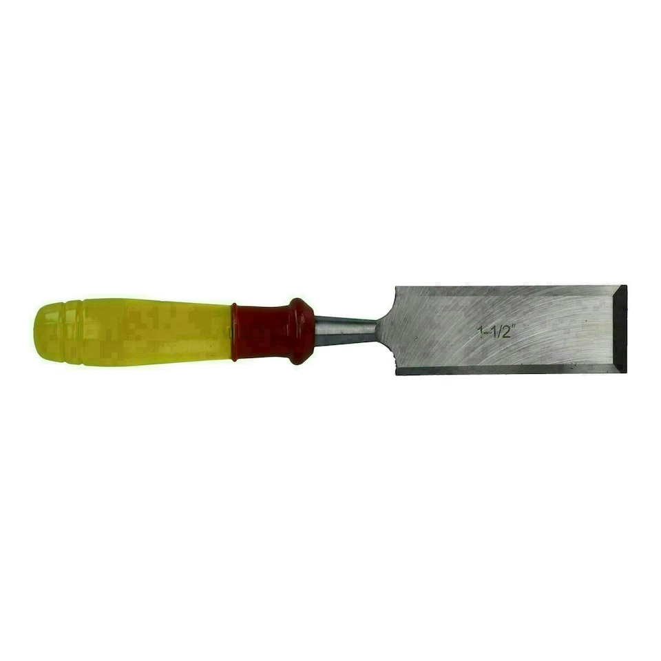 image 1 of 1-1/2" (38mm) Bevel Wood Chisel Clear Handle Carving Work Carpentry Carpenters