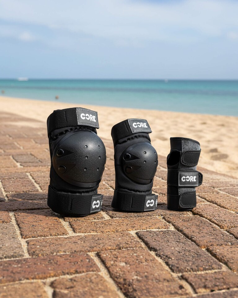 image 1 of CORE Kids Protection Junior Triple Pad Set (Knee/Elbow/Wrist) + Carry Bag