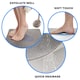 image 3 of Embossed Spaghetti Anti Slip Square Shower Mat - Paw - 53cm x 53cm | Grey | Grey | Square 53x53cm