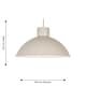 image 7 of Domed - Taupe Grey Easy Fit Metal Pendant Shade Grey