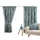 image 4 of Aviary Pencil Pleat Curtains - Blue - 168cm x 183cm