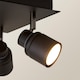 image 5 of ValueLights Benton Black IP44 Square Bathroom Ceiling Light & Bulb