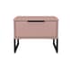 image 1 of Beijing 1 Drawer Bedside Table in Kobe Pink (Ready Assembled) | Pink | Kobe Pink