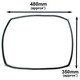 image 2 of SPARES2GO Oven Door Seal Gasket + Corner Clips compatible with Siemens Cooker 480 x 350 mm