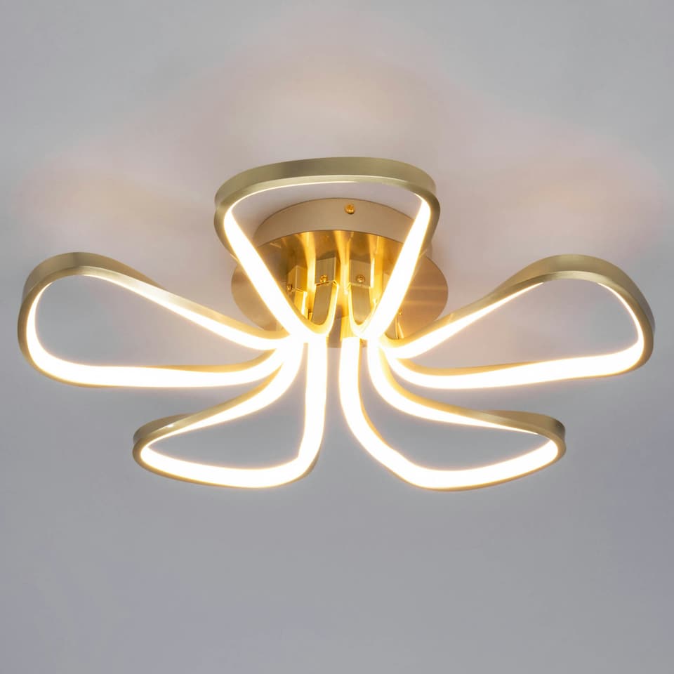 image 1 of BHS Alvar LED Petals Ceiling Light | Gold | Satin Brass | 1