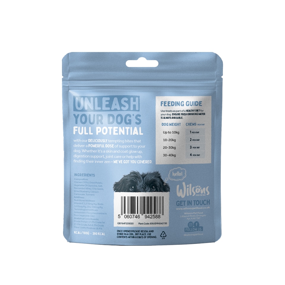image 1 of Wilsons Skin and Coat Support Supplement For Dog Healthy Coat Nutrition Formula - 180g Bag