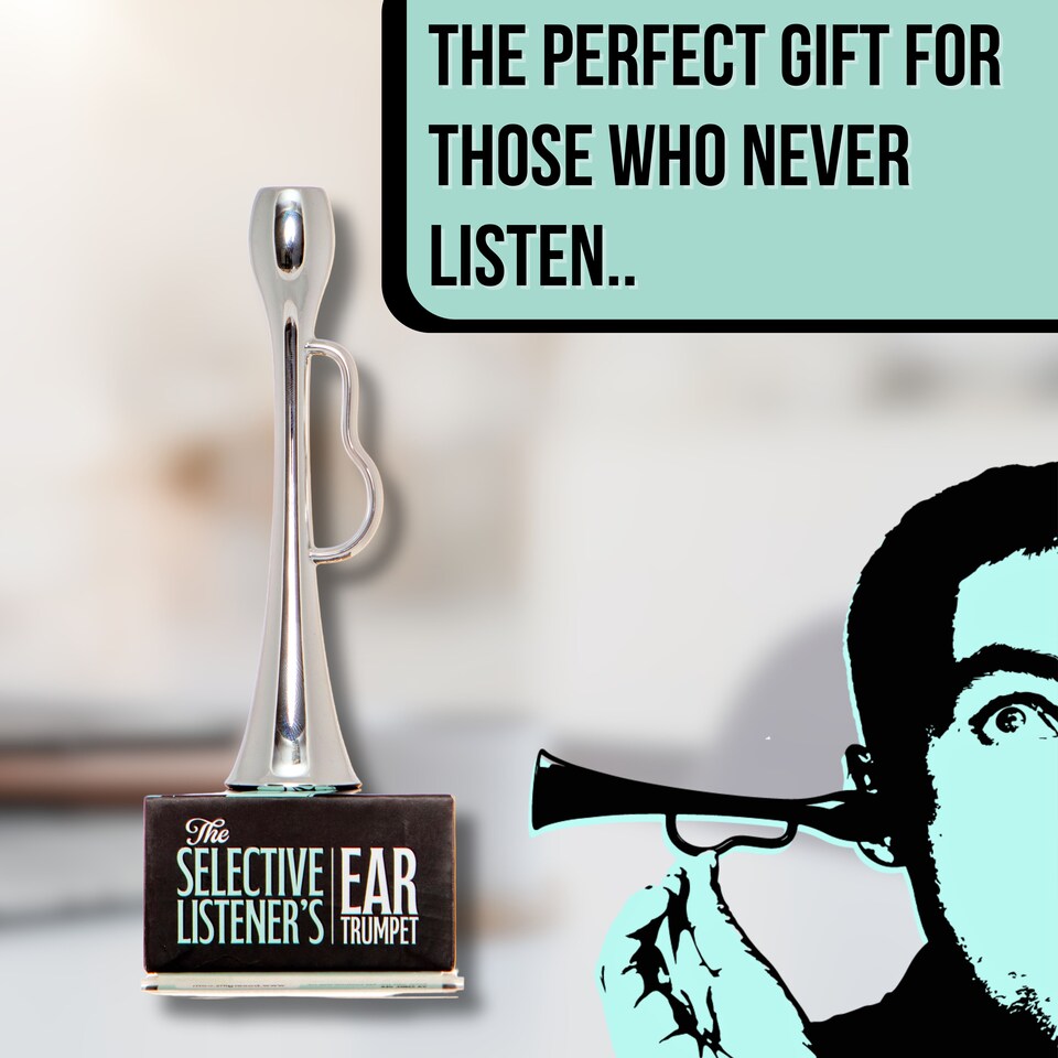 image 1 of The Selective Listener’s Ear Trumpet - Funny Joke Gift
