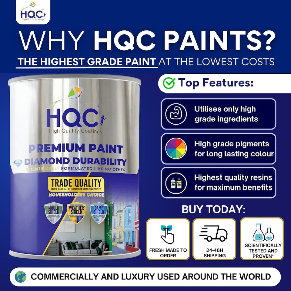 image 1 of HQC Anti Condensation Insulating Paint - Stops Condensation & Insulates Interior Walls & Ceilings - Light Yellow - 5L