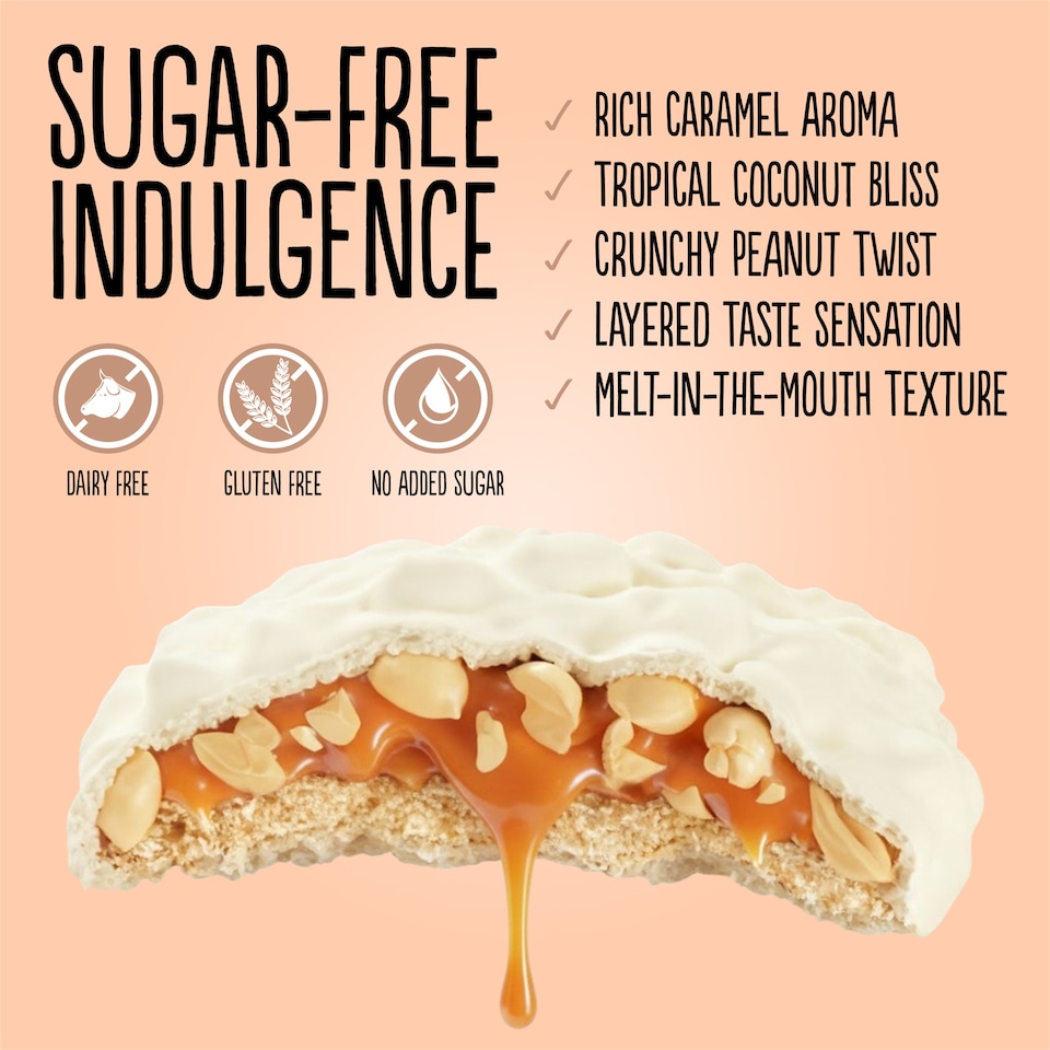 image 1 of Diablo No Added Sugar Caramel and Peanut Coconut Cookies 100g