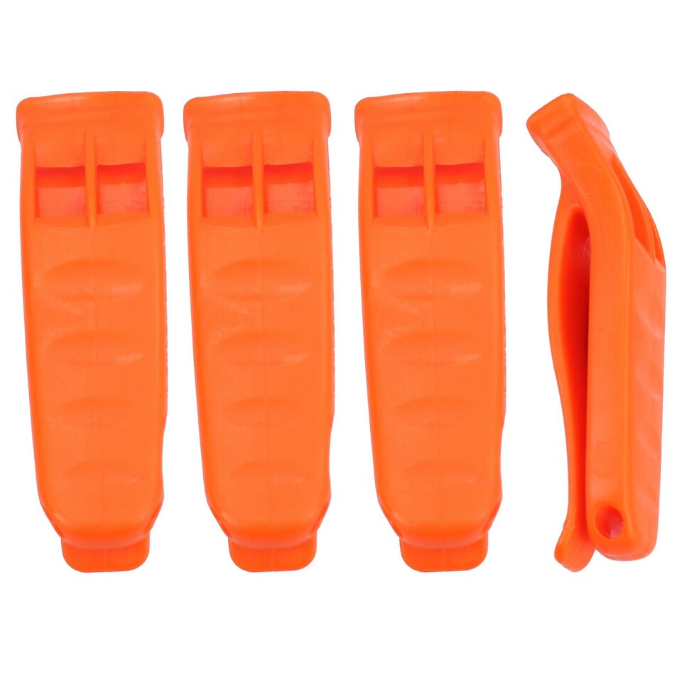 image 1 of 4 Pack Safety Whistle Twin Tone 100db Plastimo Personal Safety Aid for Life Jacket