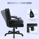 image 4 of HOMCOM Swivel Executive Office Chair Mid Back Chair w/ Arm, Black Black