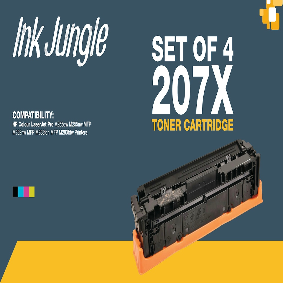 image 1 of Set of 4 Compatible HP 207X Toner Cartridges Multi