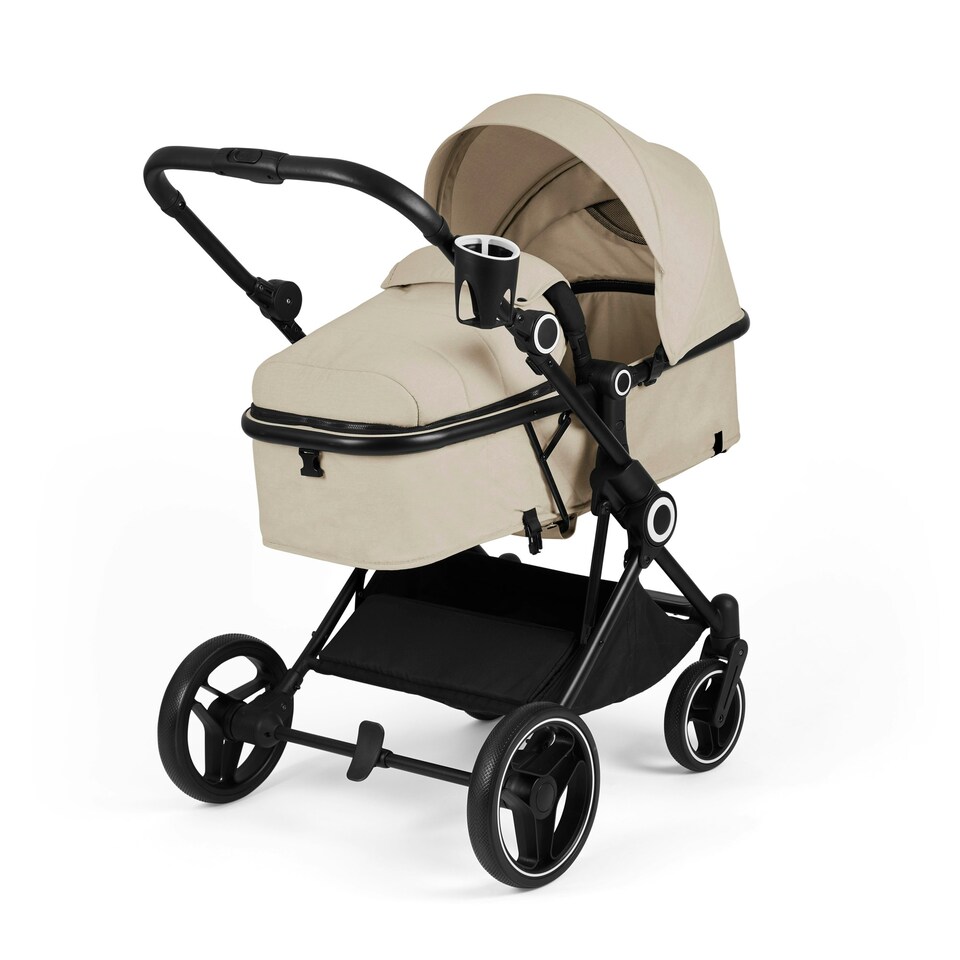 image 1 of Atom 3-in-1 Travel System & Astral Car Seat – Birth to 22kg, Compact, Lightweight and Convertible, Changing Bag, Rain Cover and Cup Holder (Stone)