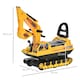 image 3 of HOMCOM Ride On Excavator Toy Tractors Digger Movable Walker Construction Truck