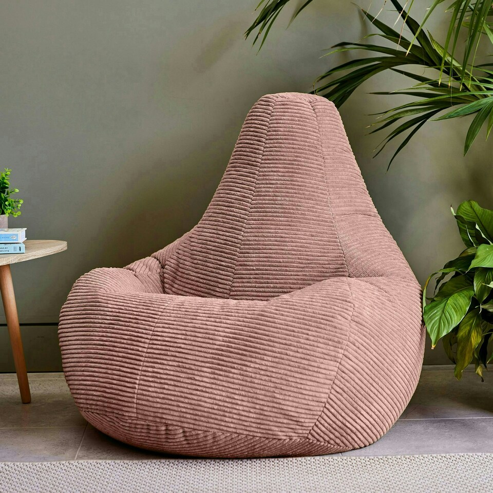 image 1 of icon Dalton Medium Beanbag Corduroy Dawn Pink Pink