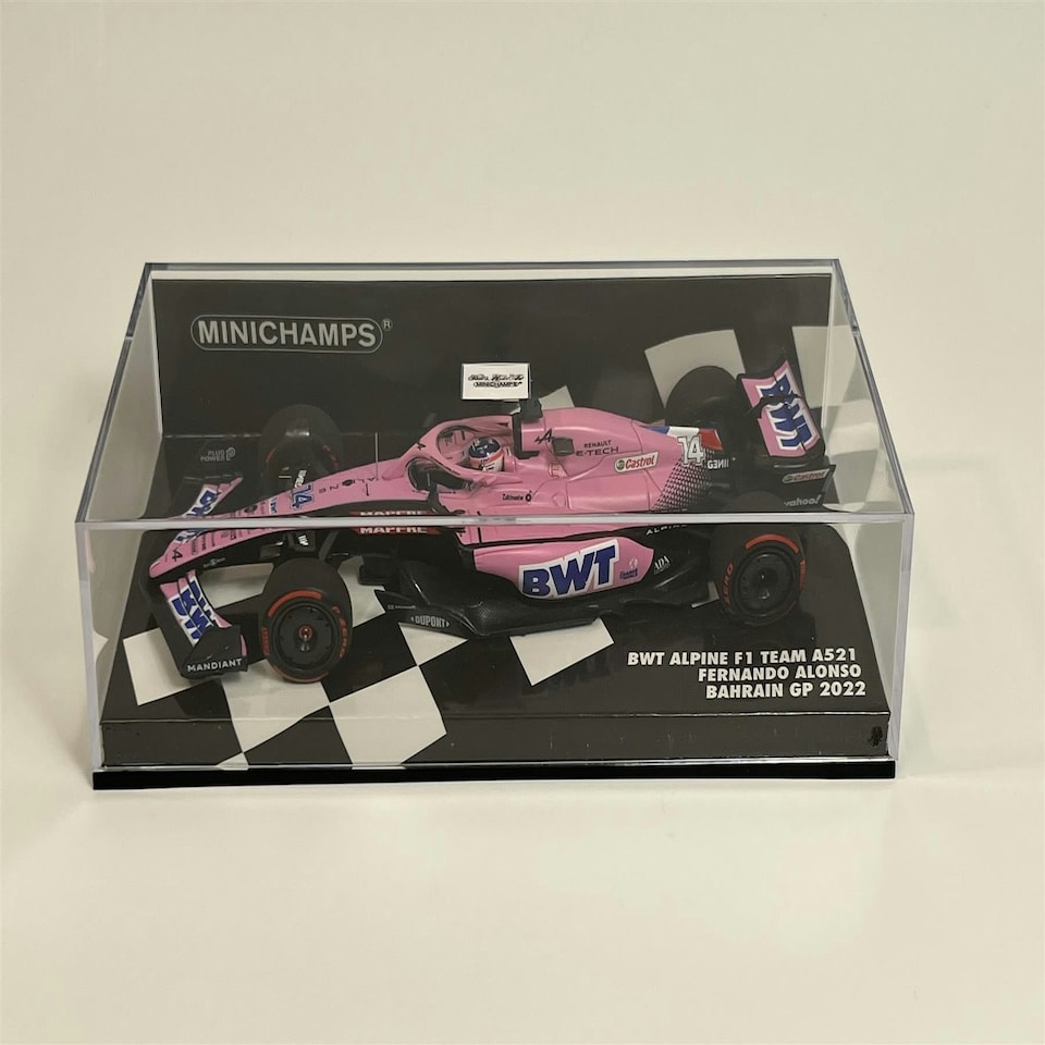 image 1 of F Alonso BWT Alpine F1 Team A522 Bahrain GP 2022 1:43 Minichamps 417220114