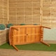 image 7 of Kapalua 4 Seater Rectangular Outdoor Wooden Slatted Top Dining Table | Brown | Brown