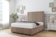 image 3 of Sloomy Harrington Mink Plush Divan Bed Base 2 Drawers Right Side With 54 Inch Floor Standing Headboard & 12 Inch Matching Footboard | Brown | Mink | Small Single | 1
