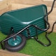 image 5 of 110 Litre 150kg Capacity Heavy Duty Outdoor Pneumatic Plastic Garden Wheelbarrow in Green