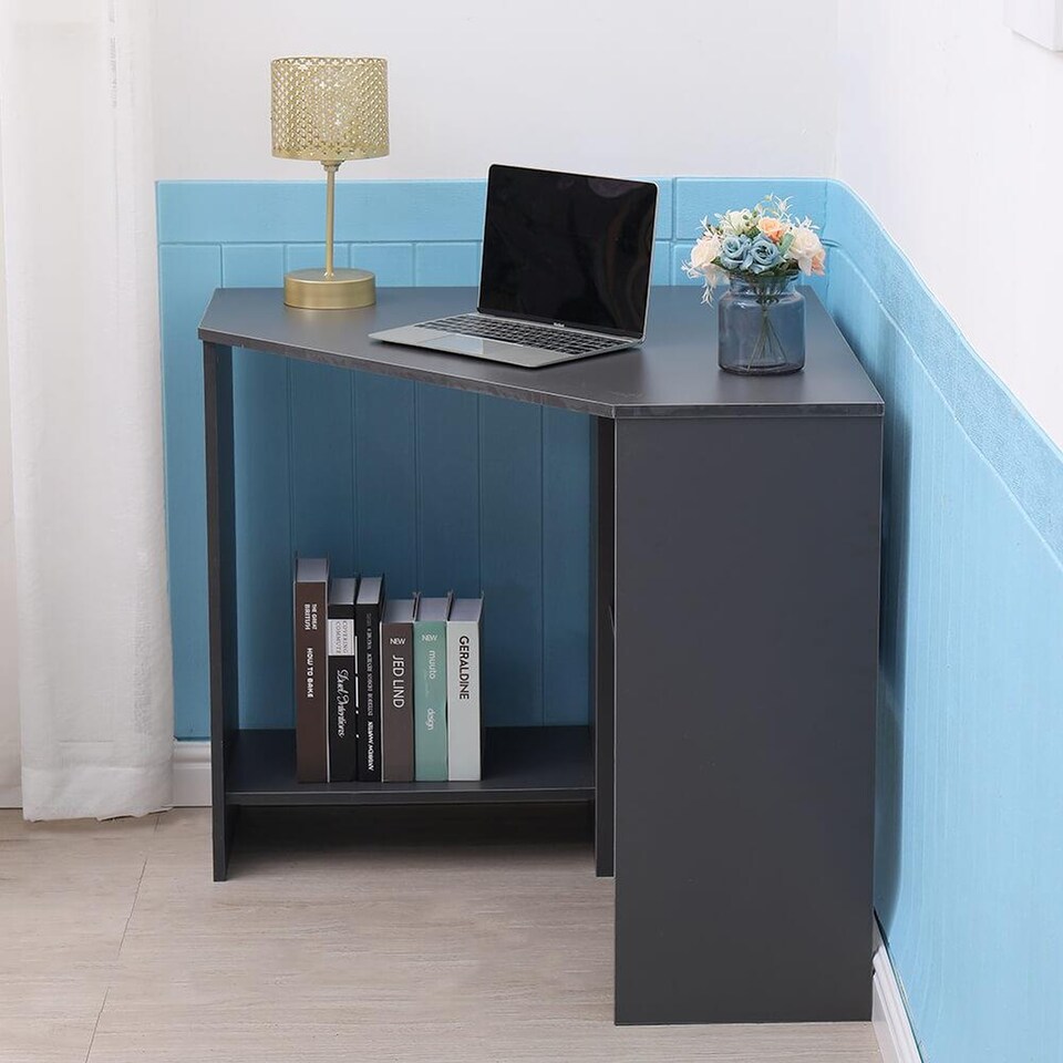 image 1 of Computer Desk PC Laptop Table Corner Home Office Study Gaming | Grey