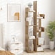 image 4 of COSTWAY 8 Tier Bookcase Multipurpose Bookshelf Freestanding Bookcase Natural