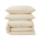 image 1 of Touch Of Linen - Creamy Almond - Duvet Cover Set (Includes 2 Pillowcases - 1 For Single) Cream | Creamy Almond | King