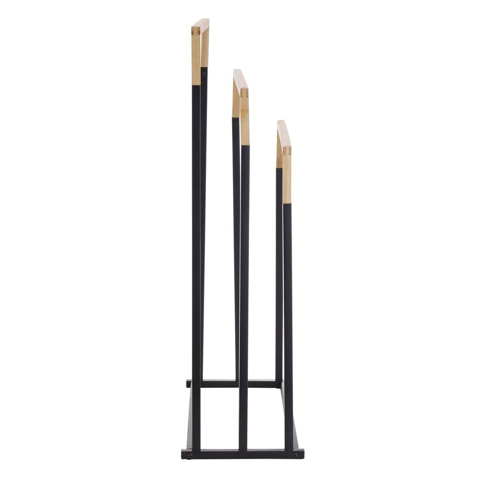 image 1 of Black Freestanding 3 Tier Towel Rack Stand