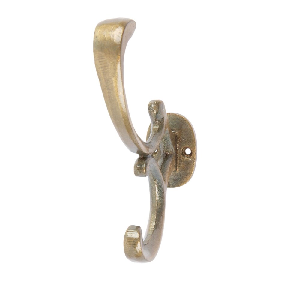 image 1 of Hammer & Tongs Ornamental Hat & Coat Hook - W30mm x H130mm - Brass