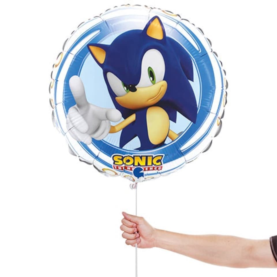 image 1 of Sonic The Hedgehog Double Sided Round Foil Helium Balloon 46cm / 18 in