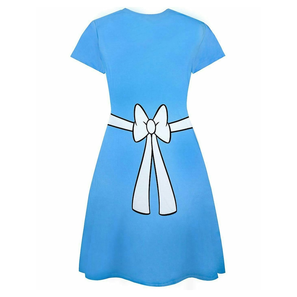 image 1 of Alice In Wonderland Womens/Ladies Costume Dress - White/Blue - L L