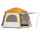image 1 of Outsunny Instant Camping Tent, 4 Person Easy Setup Dome Tent | Grey | Light Grey | 2.8L x 2.4W x 1.55H m
