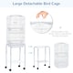 image 2 of PawHut Bird Cage for Budgie Finch Canary Parakeet W/ Stand Sliding Tray White