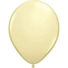 Qualatex 11 Inch Round Plain Latex Balloons (100 Pack) - Ivory Silk - One Size
