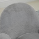 image 6 of HOMCOM Fluffy Leisure Chair Office Chair with Backrest Armrest Wheels Grey