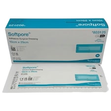 Softpore 10cm x 25cm Adhesive Wound Dressings - Box of 30