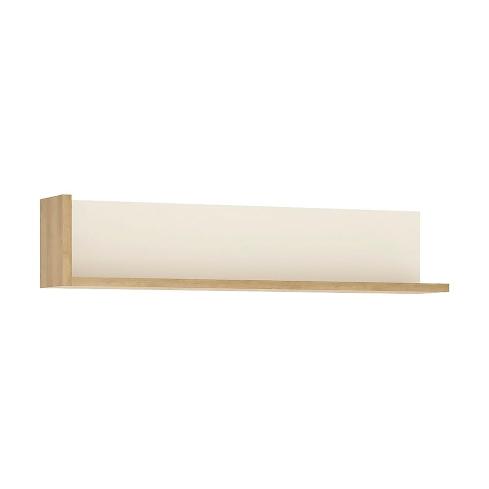 image 1 of Lyon 120cm Wall Shelf in Riviera Oak/White