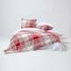 image 4 of Homescapes Red Tartan Pattern Cushion Cover - 45 x 45 cm | Red | Red | 45 x 45 cm