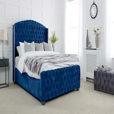 Richmond Plush King Bed Frame - Blue