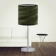 image 3 of First Choice Lighting Green Crushed Velvet 15.5cm Table Lamp Shade Green