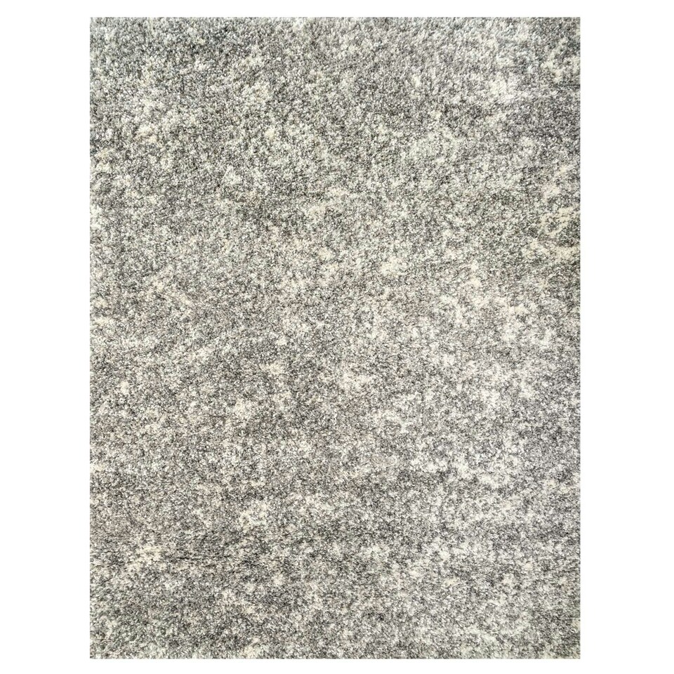 image 1 of KUKOON Silver Grey Mottled Shaggy Living Room Area Rug 120cm x 170cm